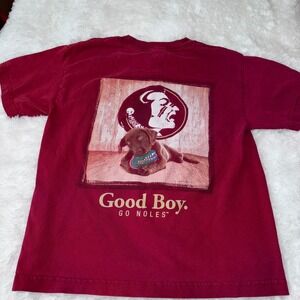 Vintage Florida State Seminoles Good Boy Go Noles T Shirt Man's Best Friend
